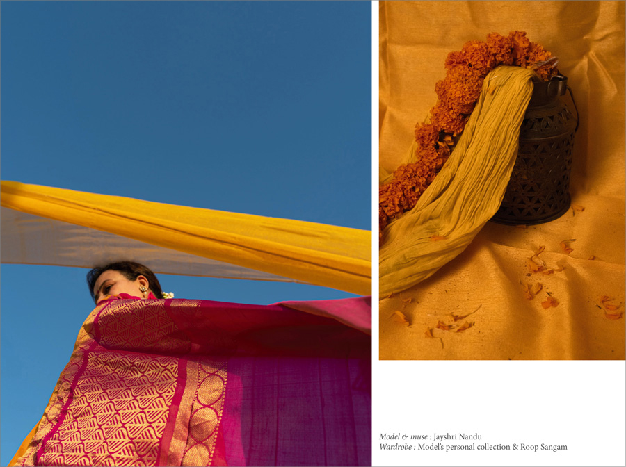 yellow saree