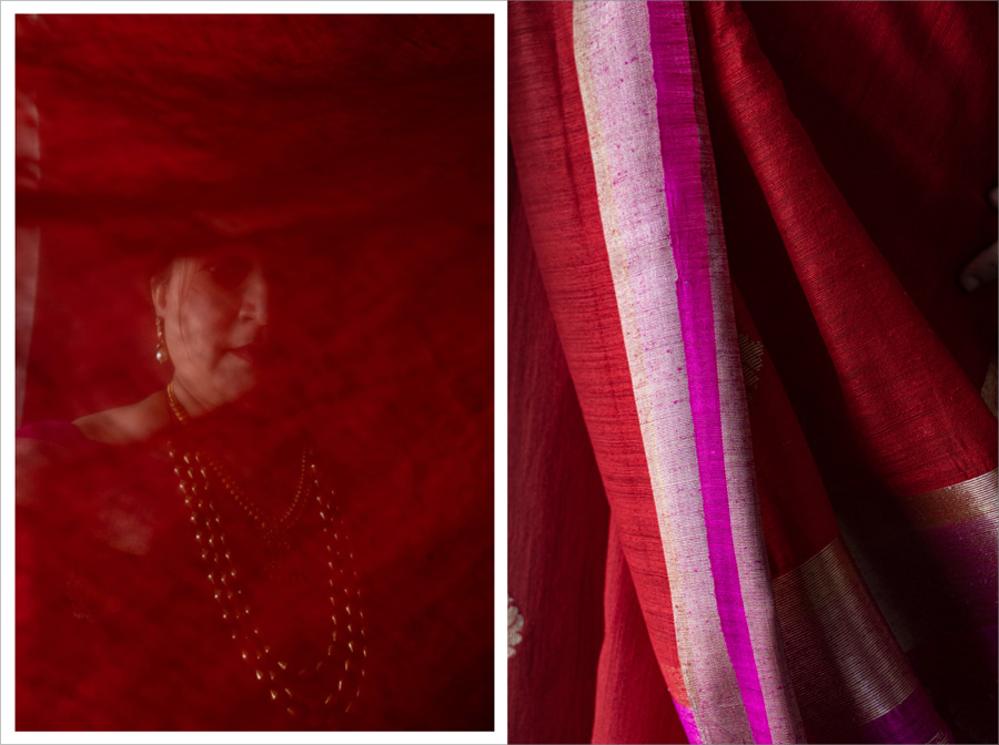 red saree
