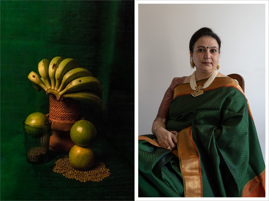 green saree