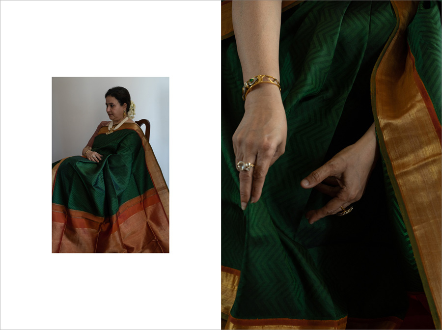 green saree
